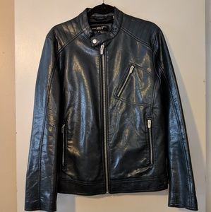 Men's Faux Leather Moto Jacket